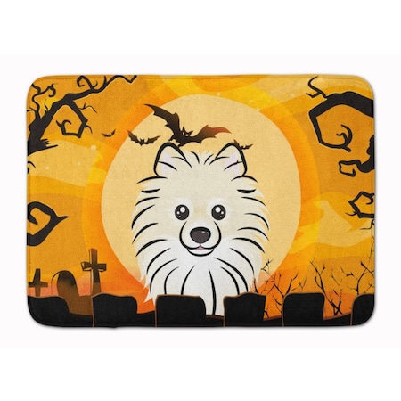 Jensendistributionservices Halloween Pomeranian Machine Washable Memory Foam Mat MI2550555